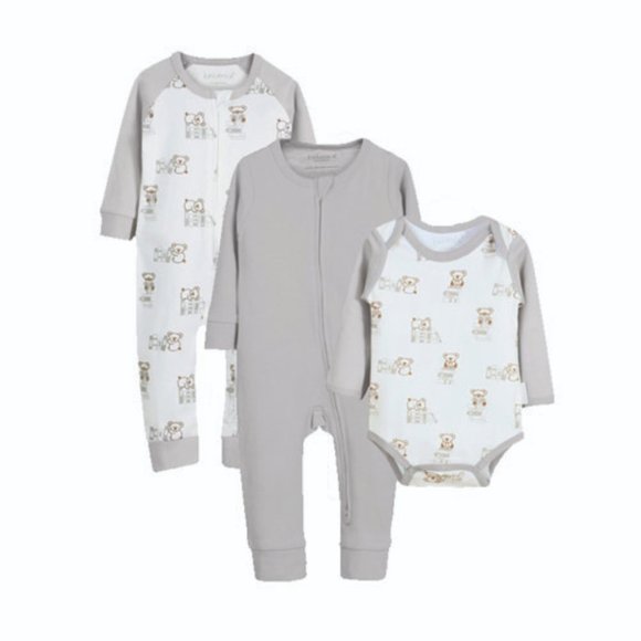 3-Pack- Organic Baby, Jumpsuit and Onesie - Picture 1 of 12
